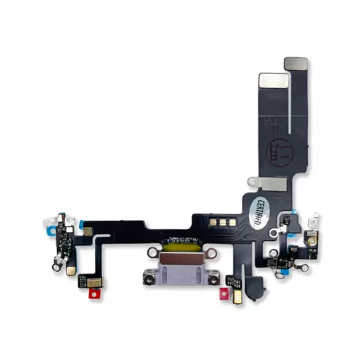 Charging Port Flex Cable (Purple) (CERTIFIED - Aftermarket) - For iPhone 14