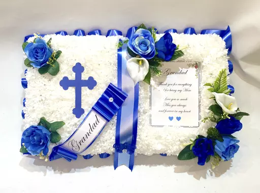 Open Book / Bible funeral Tribute - poem photo - any colour
