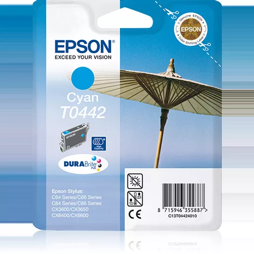Epson C13T04424010/T0442 Ink cartridge cyan, 420 pages/5% 13ml for Epson Stylus C 64/84