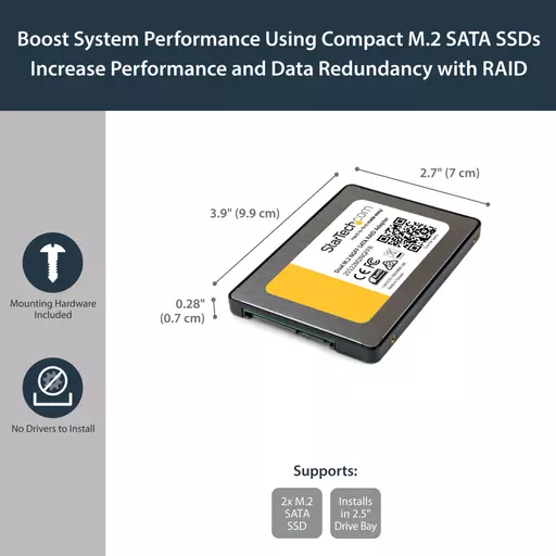 StarTech.com Dual M.2 NGFF SATA Adapter with RAID