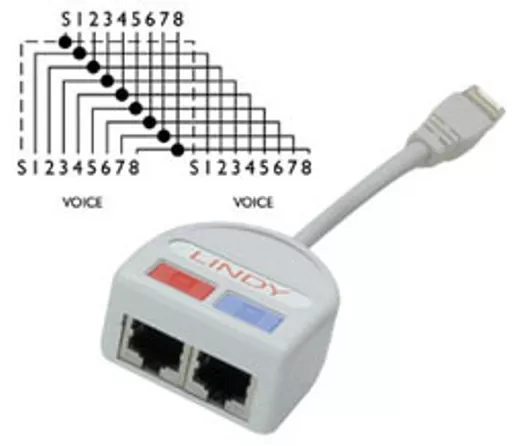 Lindy UTP Y Adapter networking cable Grey
