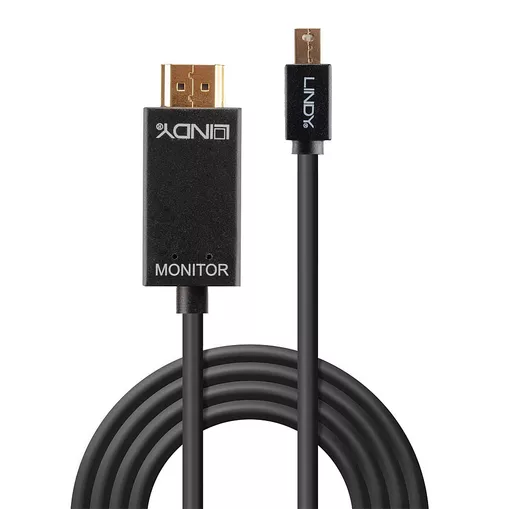Lindy Kabel Mini DisplayPort/HDMI 4K30 (DP: passiv) 0.5m