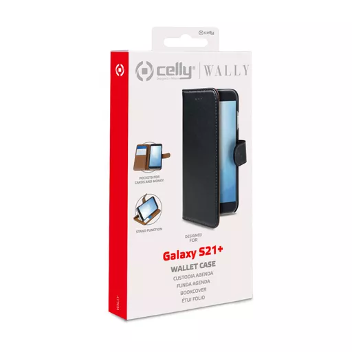 Celly Wally mobile phone case 17 cm (6.7") Folio Black, Brown