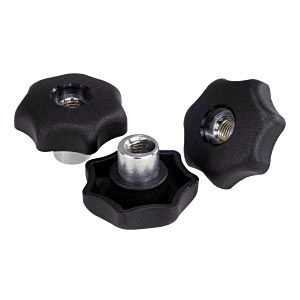 K0156 - Quick Acting Star Knobs In Plastic & Steel Size M5-M12