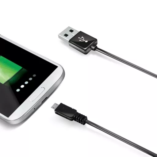 Celly 2.0m USB A - Micro USB B USB cable 2 m Micro-USB B Black