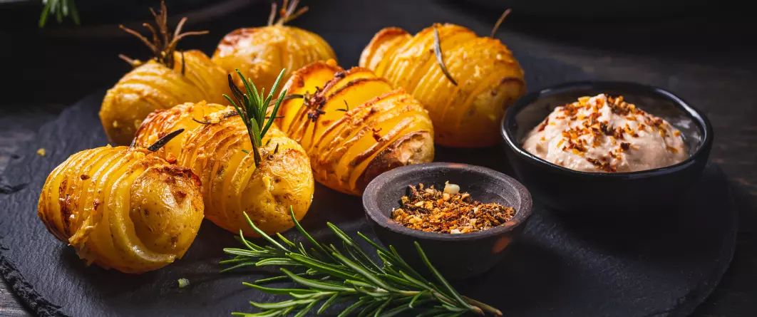 Herby Hasselback Potatoes