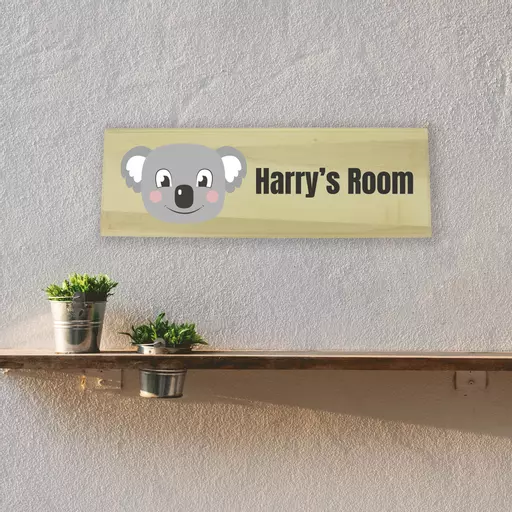 Koala Bedroom Wooden Sign