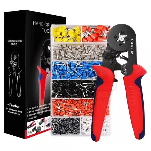 Crimper Set 0.25-10mm with 1200 Wire Terminal Crimp Connectors & Wire End Ferrules