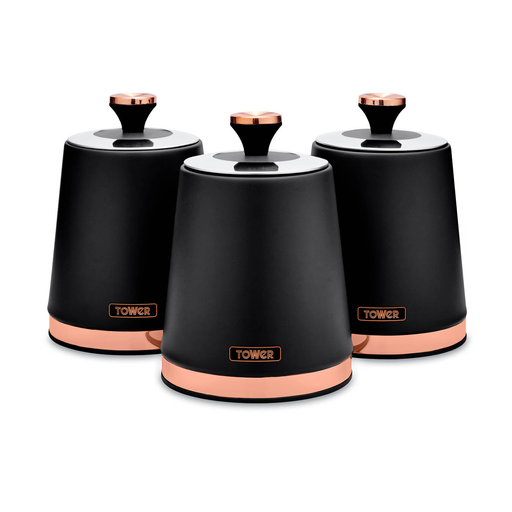 Photos - Food Container Tower Cavaletto Set Of 3 Canisters Black T826131BLK 