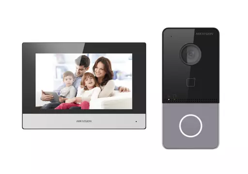 Hikvision Digital Technology DS-KIS603-P(B) video intercom system 2 MP 17.8 cm (7") Black, Grey, Silver
