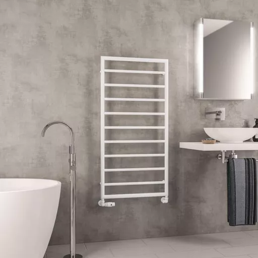 Kenilworth 1200 x 600mm. Towel Rail Matt White