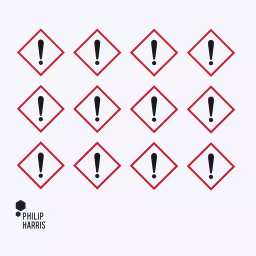 Philip Harris Hazard Warning Labels - Toxicity Category 4 / Irritant GHS07 - Pack of 96 Stickers