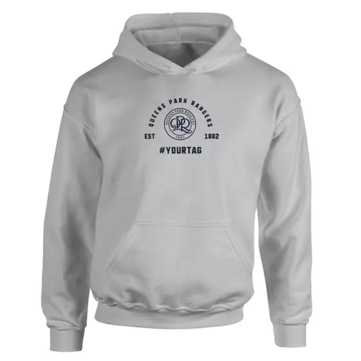 Personalised Queens Park Rangers FC Vintage Hashtag Hoodie | Officially  Licensed