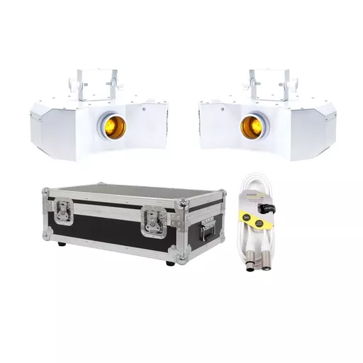 Equinox Helix Twin Pack & Flight Case Bundle (White)
