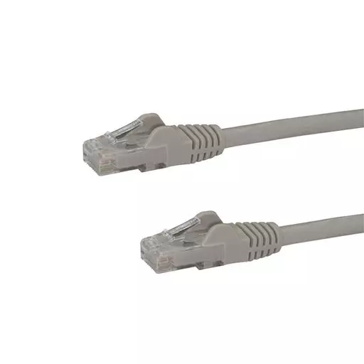 StarTech.com 10m CAT6 Ethernet Cable - Grey CAT 6 Gigabit Ethernet Wire -650MHz 100W PoE RJ45 UTP Network/Patch Cord Snagless w/Strain Relief Fluke Tested/Wiring is UL Certified/TIA