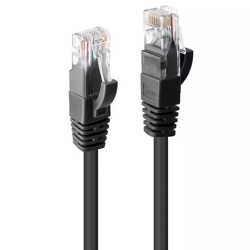 Lindy 10m Cat.6 U/UTP Cable, Black