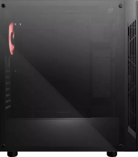MSI MAG VAMPIRIC 011C Mid Tower Gaming Computer Case 'Black AMD RYZEN Edition, 1x 120mm RGB Fan, RGB Front Panel, Tempered Glass Panel, ATX, mATX, mini-ITX'