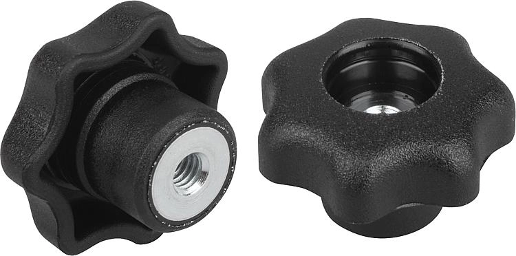 K0155 Star Grips Form D Threaded Bush Without Cap Size M4-M16