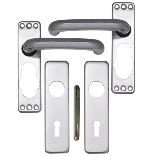 ASEC Plate Mounted Aluminium Lever Furniture