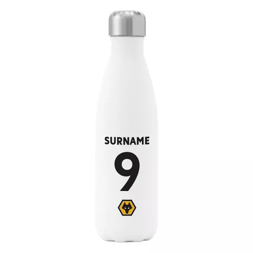 Wolves Back of Shirt Insulated Water Bottle - White