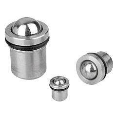 K0582 - Spring Plunger In Stainless Steel With 'O' Ring Size 4-12mm