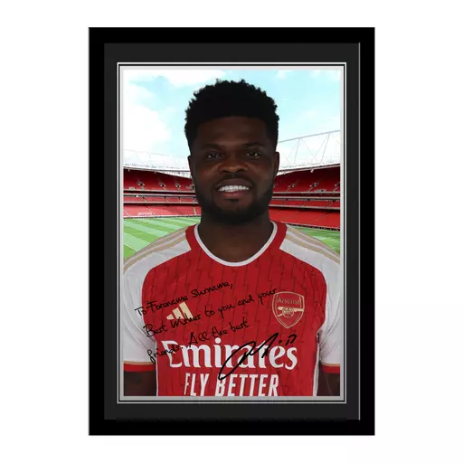 Arsenal FC Partey Autograph Photo Framed