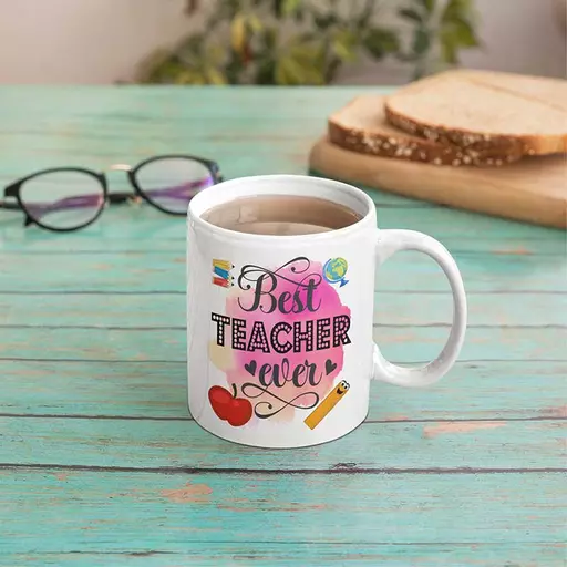 Personalised Mug Gift Best Teacher Ever Gift Add name photo 