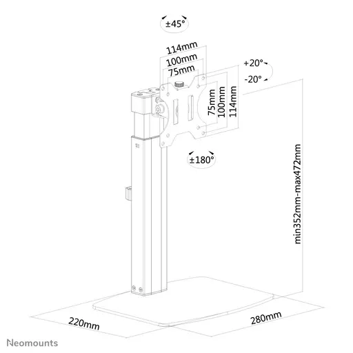 Neomounts monitor desk mount
