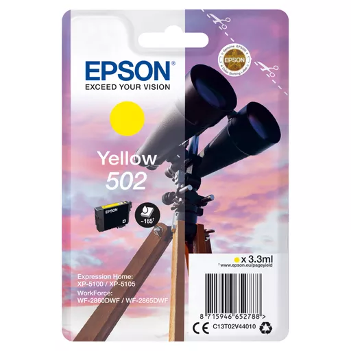 Epson C13T02V44010/502 Ink cartridge yellow, 160 pages 3,3ml for Epson XP 5100