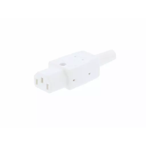 IEC C13 Rewirable - Right Angled (10A, 250V), White