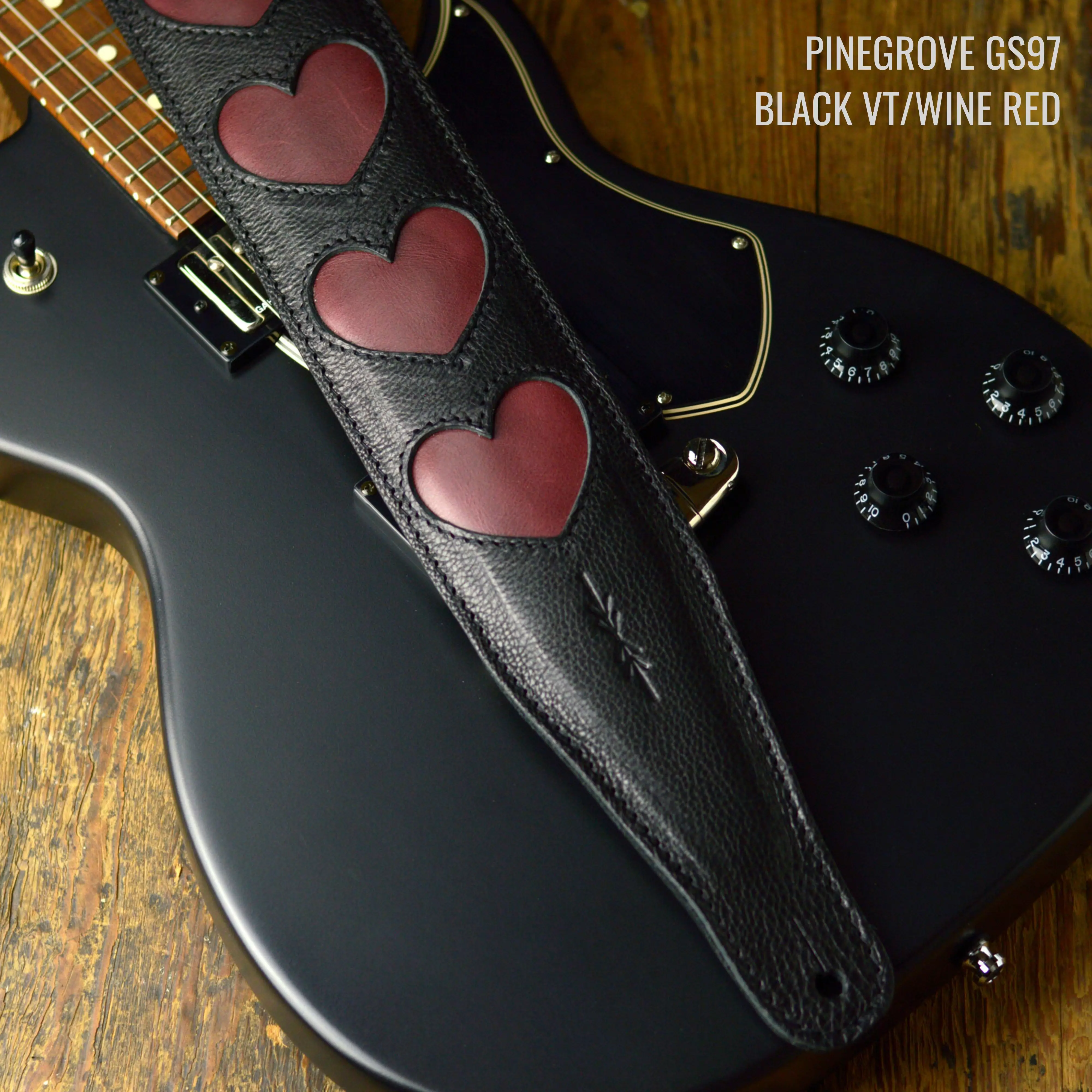 Pinegrove GS97 black wine guitar strap ANNO DSC_0366.jpg