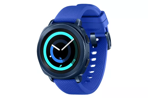 Samsung Gear Sport 3.05 cm (1.2") OLED 42 mm Digital 360 x 360 pixels Touchscreen Blue Wi-Fi GPS (satellite)