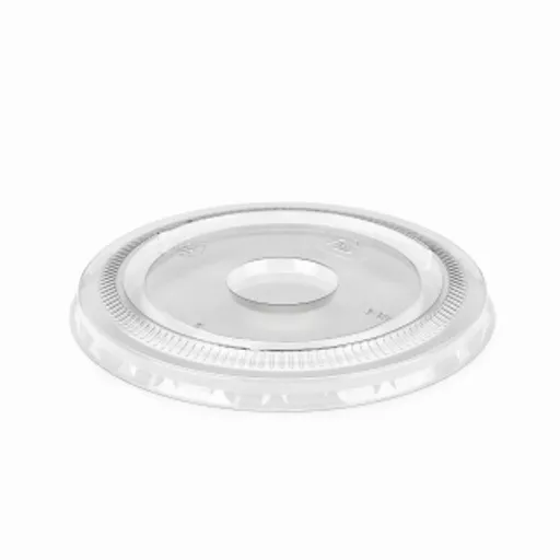 12OZ CLEAR RPET FLAT COLD CUP LID NO HOLE - (1X1000)