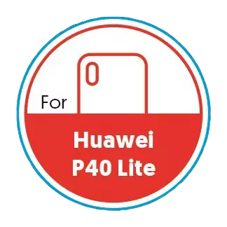 Smartphone Circular 20mm Label - Huawei P40 Lite - Red