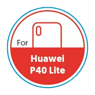 Smartphone Circular 20mm Label - Huawei P40 Lite - Red