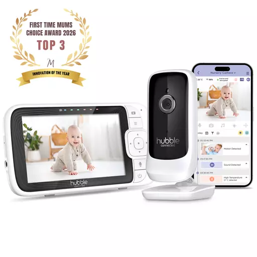 Hubble Nursery Pal Connect 5” Smart Baby Monitor with Fixed Camera
