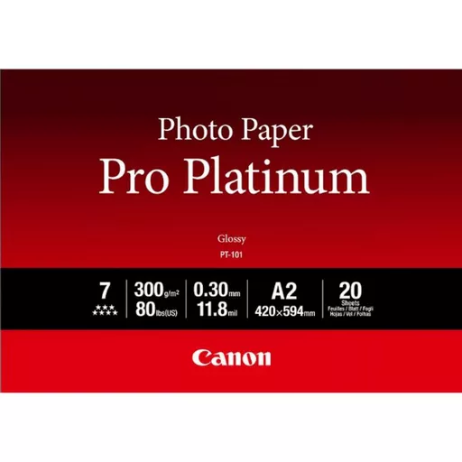 Canon PT-101 Pro Platinum Photo Paper A2 - 20 Sheets