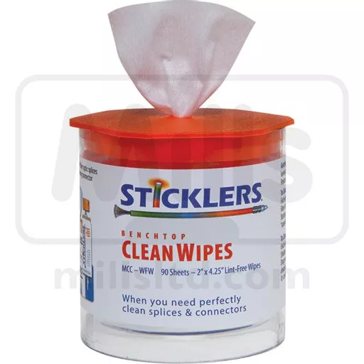 Sticklers Fibre Optic Cleaning Wipes