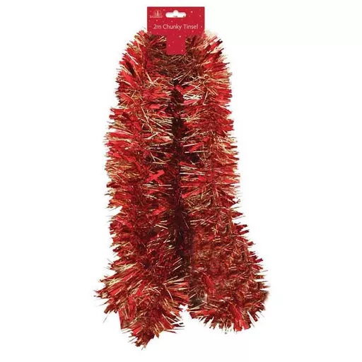 Chunky Tinsel - Red & Gold