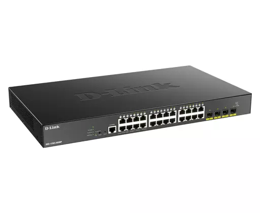 D-Link DGS-1250-28XMP network switch Managed L3 Gigabit Ethernet (10/100/1000) Power over Ethernet (PoE) Black