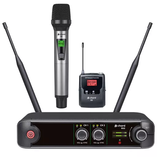 Chord XU2-C UHF 2 Channel Combo Wireless Microphone System