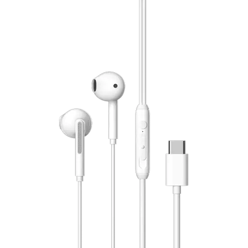 Devia - USB-C Earphones with Microphone & Volume Control - White