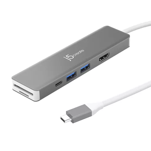 j5create JCD390 4K60 Elite USB-C® 10Gbps Multi-Adapter, Black