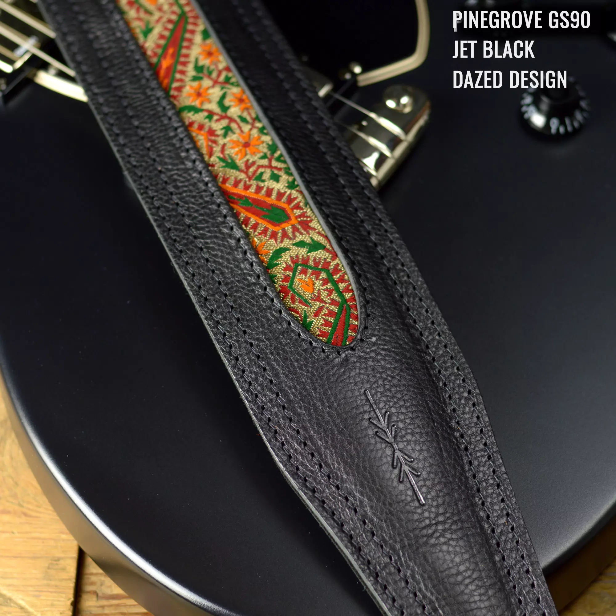 GS90 black dazed Pinegrove guitar strap.jpg