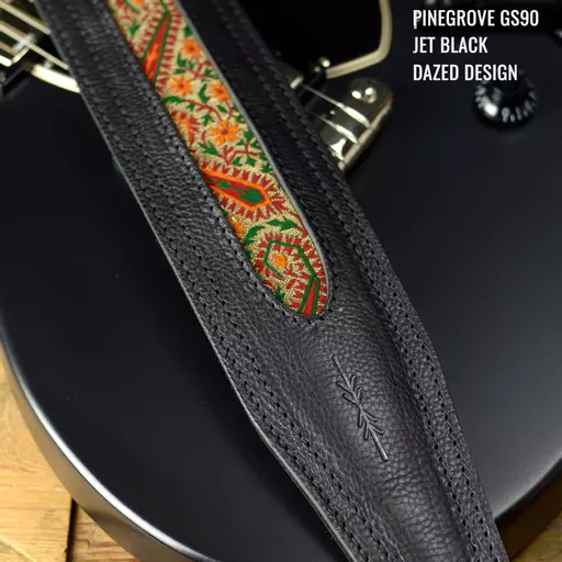 GS90 black dazed  Pinegrove guitar strap.jpg