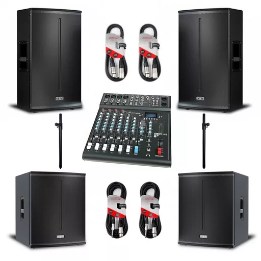 FBT X-Lite115A & 118SA Active Speaker System & Mixer