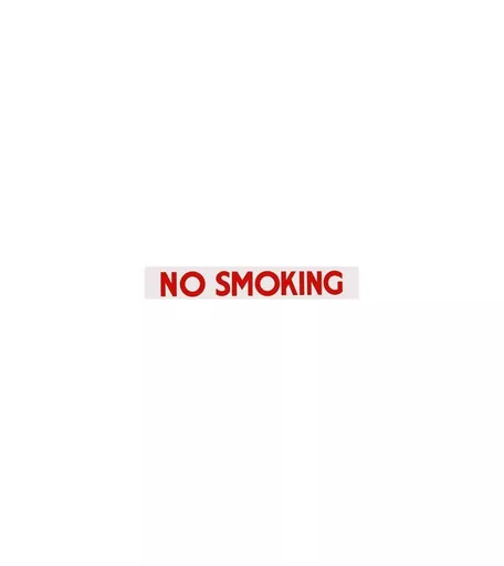 'No Smoking' White & Red Card - 635mm x 100mm