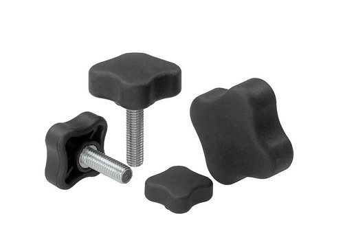 K0278 - Four Lobe Knobs In Plastic Female & Male Thread Size M5-M12