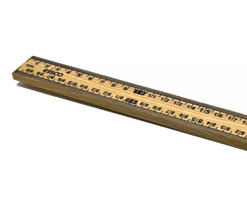 Ruler 1 metre wooden cm mm