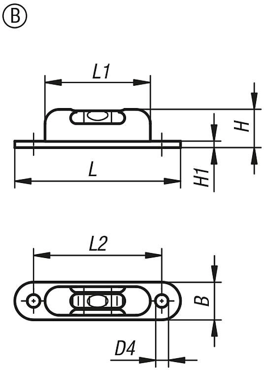 Spirit Level. 57mm Length. 5' Sensitivity. Brass.